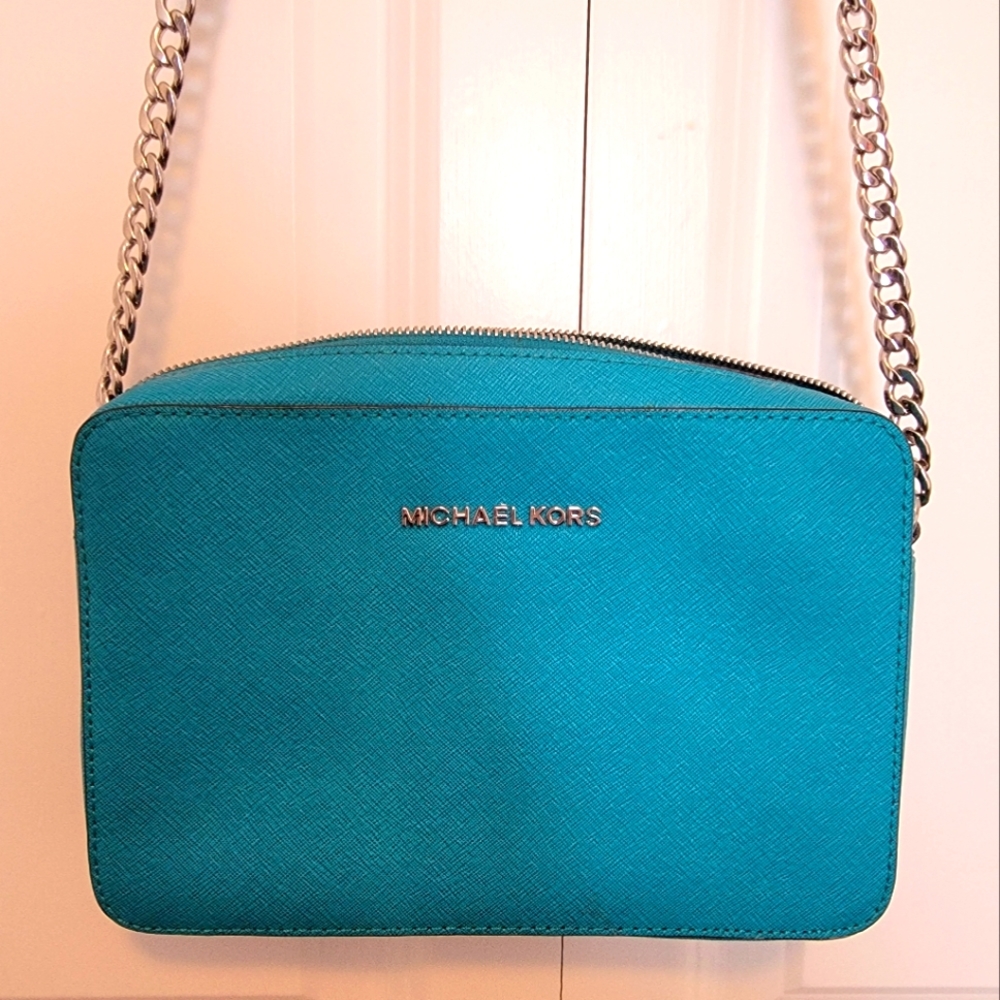 Micheal Kors Jet Set Crossbody Teal